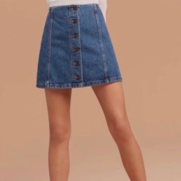 Aritzia Wilfred Ahrens Button-Up Denim Skirt (size 2) - Picture 2 of 3